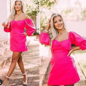 These Three Boutique Derby Puff Sleeve Dress